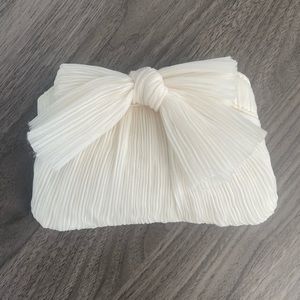 Loeffler Randall Rochelle Mini Pleated Clutch, White